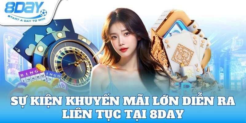 Sự kiện khuyến mãi lớn diễn ra liên tục tại 8Day